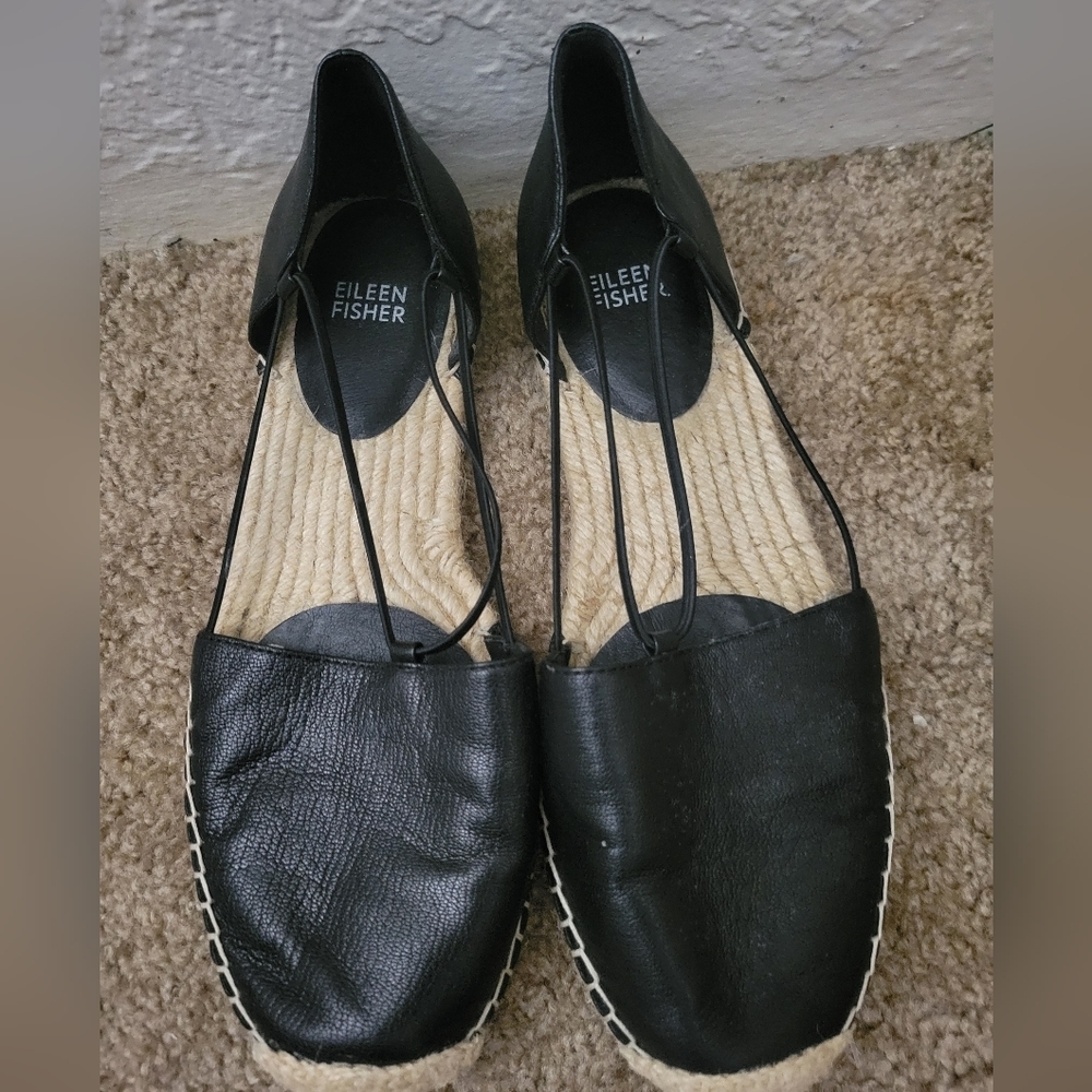 Eileen Fisher Lee d'Orsay Flat Leather Size 9½